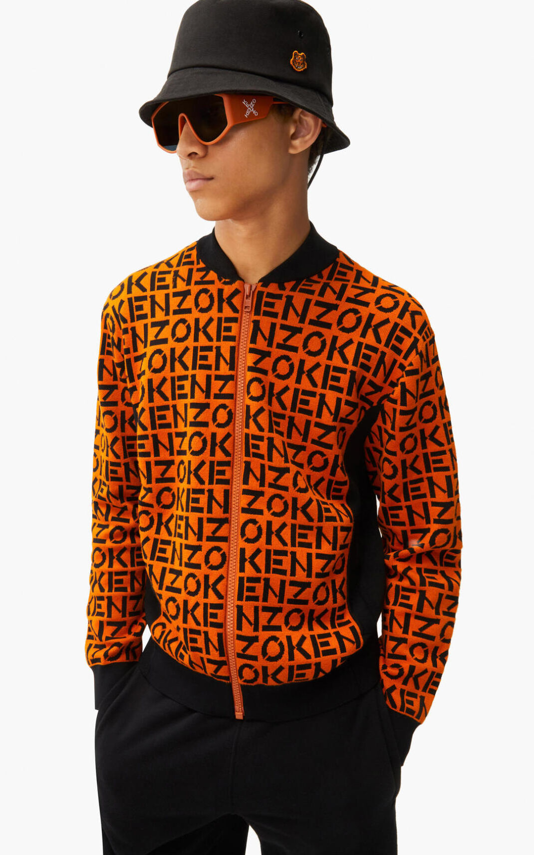 Chaquetas Deportivas Kenzo monogrammed in jacquard Hombre Naranjas Oscuro - SKU.6253411